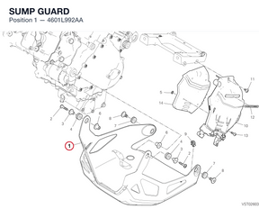 SUMP GUARD 4601L992AA diagram position