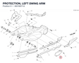 PROTECTION, LEFT SWING ARM 4601M271A diagram position