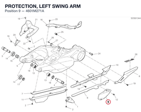 PROTECTION, LEFT SWING ARM 4601M271A diagram position