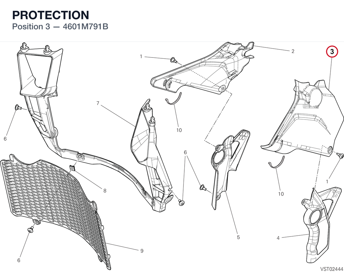PROTECTION 4601M791B diagram position