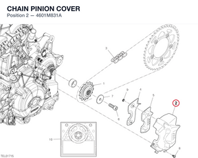 CHAIN PINION COVER 4601M831A diagram position