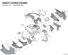 RIGHT COVER FRAME 4601M901BA diagram position