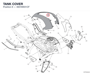 TANK COVER 4601M931CF diagram position