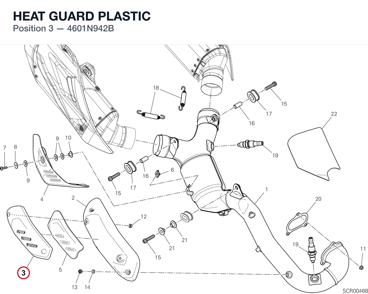 HEAT GUARD PLASTIC 4601N942B diagram position