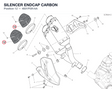 SILENCER ENDCAP CARBON 4601P091AA diagram position
