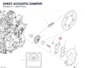 SHEET ACOUSTIC DAMPER 4601P151A diagram position