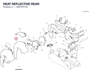 HEAT REFLECTIVE REAR 4601P271B diagram position