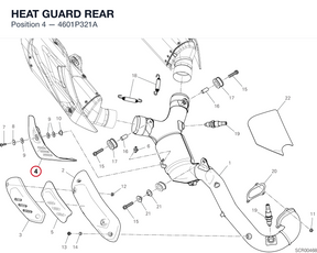 HEAT GUARD REAR 4601P321A diagram position