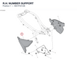 R.H. NUMBER SUPPORT 4601P341AB diagram position