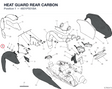 HEAT GUARD REAR CARBON 4601P501BA diagram position