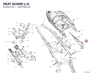 HEAT GUARD L.H. 4601P881AA diagram position