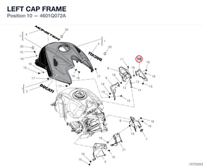LEFT CAP FRAME 4601Q072A diagram position