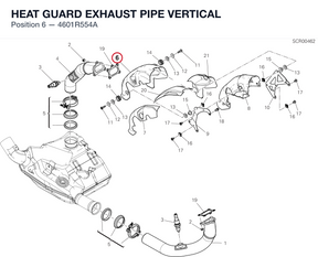 HEAT GUARD EXHAUST PIPE VERTICAL 4601R554A diagram position