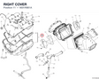 RIGHT COVER 4601R861A diagram position