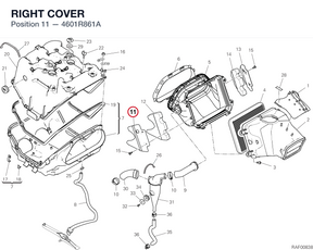RIGHT COVER 4601R861A diagram position