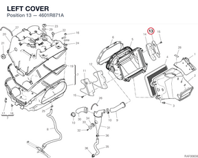 LEFT COVER 4601R871A diagram position