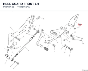 HEEL GUARD FRONT LH 4601S052AA diagram position
