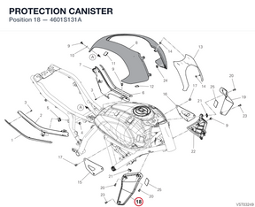 PROTECTION CANISTER 4601S131A diagram position