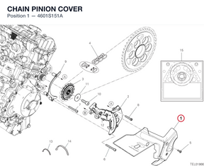 CHAIN PINION COVER 4601S151A diagram position