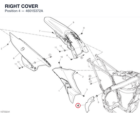 RIGHT COVER 4601S372A diagram position