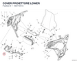 COVER PROIETTORE LOWER 4601T041A diagram position