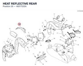 HEAT REFLECTIVE REAR 4601T532A diagram position