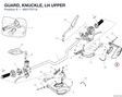 GUARD, KNUCKLE, LH UPPER 4601T571A diagram position