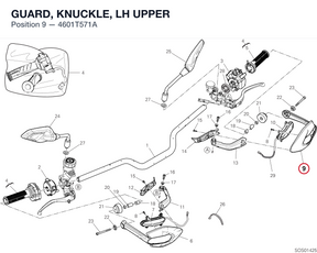 GUARD, KNUCKLE, LH UPPER 4601T571A diagram position