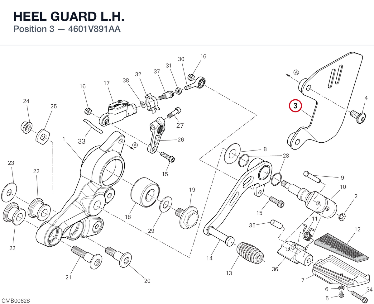HEEL GUARD L.H. 4601V891AA diagram position
