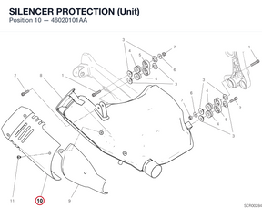 SILENCER PROTECTION (Unit) 46020101AA diagram position