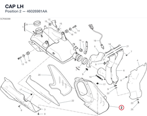 CAP LH 46026981AA diagram position