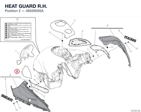 HEAT GUARD R.H. 4602N092A diagram position