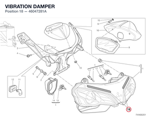 VIBRATION DAMPER 46047281A diagram position