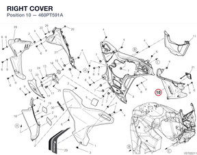 RIGHT COVER 460PT591A diagram position