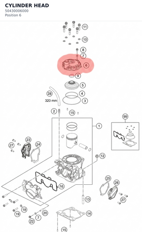 Diagram preview: CYLINDER HEAD (50430006000)