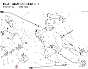 HEAT GUARD SILENCER 46110421B diagram position