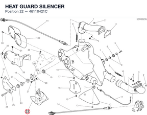 HEAT GUARD SILENCER 46110421C diagram position