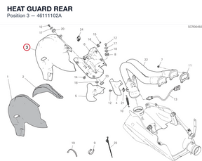 HEAT GUARD REAR 46111102A diagram position