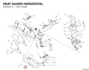 HEAT GUARD HORIZONTAL 46111312A diagram position