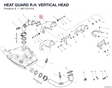HEAT GUARD R.H. VERTICAL HEAD 46112141A diagram position