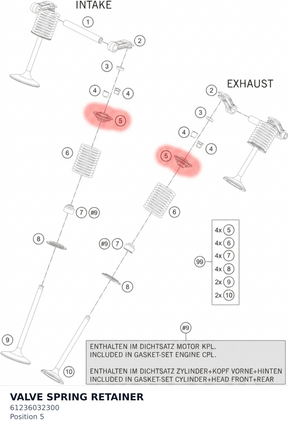 Diagram preview: VALVE SPRING RETAINER (61236032300)