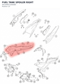 Diagram preview: FUEL TANK SPOILER RIGHT (A61008051000EBB)