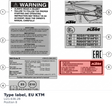 Diagram preview: Type label, EU KTM (LI21-636-2B)