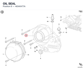 OIL SEAL 46340477A diagram position