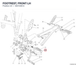 FOOTREST, FRONT LH 46410361A diagram position