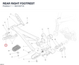 REAR RIGHT FOOTREST 46410371A diagram position