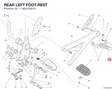 REAR LEFT FOOT-REST 46410381A diagram position