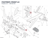 FOOTREST, FRONT LH
