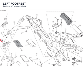 LEFT FOOTREST 46410541A diagram position