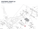 FOOTREST, FRONT LH